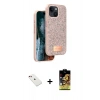 MARSİLYAN™- iPhone 14 Kılıf Vadi Klasik Serisi - Siyah Buffer Cam Ekran Koruyucu + Diamond Kamera Lens - KI