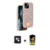 MARSİLYAN™- iPhone 14 Kılıf Vadi Klasik Serisi - Siyah Buffer Cam Ekran Koruyucu + PVD Metal Kamera Lens - PE