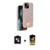 MARSİLYAN™- iPhone 14 Kılıf Vadi Klasik Serisi - Siyah Buffer Cam Ekran Koruyucu + PVD Metal Kamera Lens - TU