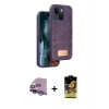 MARSİLYAN™- iPhone 14 Kılıf Vadi Klasik Serisi - Siyah Buffer Cam Ekran Koruyucu + Raze Metal Kamera Lens - MR