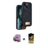 MARSİLYAN™- iPhone 14 Kılıf Vadi Klasik Serisi - Siyah Buffer Cam Ekran Koruyucu + Raze Metal Kamera Lens - KI