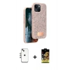 MARSİLYAN™- iPhone 14 Kılıf Vadi Klasik Serisi - Siyah Buffer Cam Ekran Koruyucu + Shine Kamera Lens - GI