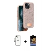 MARSİLYAN™- iPhone 14 Kılıf Vadi Klasik Serisi - Siyah Buffer Hayalet Cam Ekran Koruyucu + Shine Kamera Lens - SH