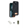 MARSİLYAN™- iPhone 14 Kılıf Vadi Klasik Serisi - Siyah Joko Magic 5D Hayalet Cam + Diamond Kamera Lens - SABE