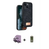 MARSİLYAN™- iPhone 14 Kılıf Vadi Klasik Serisi - Siyah Joko Magic 5D Hayalet Cam + Raze Metal Kamera Lens - SH