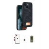 MARSİLYAN™- iPhone 14 Kılıf Vadi Klasik Serisi - Siyah Joko Magic 5D Hayalet Cam + Shine Kamera Lens - KI