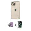 MARSİLYAN™- iPhone 14 Kılıf Vadi Minimal - Şeffaf 360 Full Body Arka Koruyucu + Raze Metal Kamera Lens - GS
