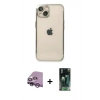 MARSİLYAN™- iPhone 14 Kılıf Vadi Minimal - Şeffaf 360 Full Body Arka Koruyucu + Raze Metal Kamera Lens - MR