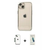 MARSİLYAN™- iPhone 14 Kılıf Vadi Minimal - Şeffaf Pasifik Cam Ekran Koruyucu + Shine Kamera Lens - YL