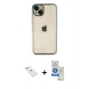 MARSİLYAN™- iPhone 14 Kılıf Vadi Minimal - Şeffaf Royal Nano Ekran Koruyucu + Diamond Kamera Lens - PE