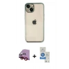 MARSİLYAN™- iPhone 14 Kılıf Vadi Minimal - Şeffaf Royal Nano Ekran Koruyucu + Raze Metal Kamera Lens - KI