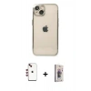 MARSİLYAN™- iPhone 14 Kılıf Vadi Minimal - Siyah Bilvis 3D Cam Ekran Koruyucu + Shine Kamera Lens - KI