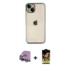 MARSİLYAN™- iPhone 14 Kılıf Vadi Minimal - Siyah Buffer Cam Ekran Koruyucu + Raze Metal Kamera Lens - GS