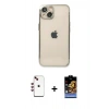 MARSİLYAN™- iPhone 14 Kılıf Vadi Minimal - Siyah Buffer Hayalet Cam Ekran Koruyucu + Shine Kamera Lens - KI