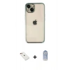 MARSİLYAN™- iPhone 14 Kılıf Vadi Minimal - Siyah Joko Magic 5D Cam + Diamond Kamera Lens - KI