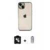 MARSİLYAN™- iPhone 14 Kılıf Vadi Minimal - Siyah Joko Magic 5D Cam + PVD Metal Kamera Lens - GS