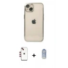 MARSİLYAN™- iPhone 14 Kılıf Vadi Minimal - Siyah Joko Magic 5D Cam + Shine Kamera Lens - KI