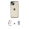 MARSİLYAN™- iPhone 14 Kılıf Vadi Minimal - Siyah Joko Magic 5D Cam + Shine Kamera Lens - KI