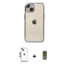 MARSİLYAN™- iPhone 14 Kılıf Vadi Minimal - Siyah Joko Magic 5D Hayalet Cam + Shine Kamera Lens - GD