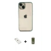 MARSİLYAN™- iPhone 14 Kılıf Vadi Minimal - Siyah Joko Magic 5D Hayalet Cam + Diamond Kamera Lens - PE