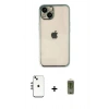 MARSİLYAN™- iPhone 14 Kılıf Vadi Minimal - Siyah Joko Magic 5D Hayalet Cam + Shine Kamera Lens - GS