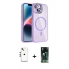 MARSİLYAN™- iPhone 14 Kılıf Yadigar Asil Koleksiyonu - Şeffaf 360 Full Body Arka Koruyucu + Shine Kamera Lens - GS