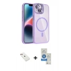 MARSİLYAN™- iPhone 14 Kılıf Yadigar Asil Koleksiyonu - Şeffaf Royal Nano Ekran Koruyucu + Diamond Kamera Lens - KI