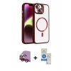 MARSİLYAN™- iPhone 14 Kılıf Yadigar Asil Koleksiyonu - Şeffaf Royal Nano Ekran Koruyucu + Raze Metal Kamera Lens - KI