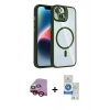 MARSİLYAN™- iPhone 14 Kılıf Yadigar Asil Koleksiyonu - Şeffaf Royal Nano Ekran Koruyucu + Raze Metal Kamera Lens - KI