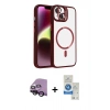 MARSİLYAN™- iPhone 14 Kılıf Yadigar Asil Koleksiyonu - Şeffaf Royal Nano Ekran Koruyucu + Raze Metal Kamera Lens - SH