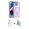 MARSİLYAN™- iPhone 14 Kılıf Yadigar Asil Koleksiyonu - Şeffaf Royal Nano Ekran Koruyucu + Shine Kamera Lens - MI