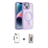 MARSİLYAN™- iPhone 14 Kılıf Yadigar Asil Koleksiyonu - Siyah Bilvis 3D Cam Ekran Koruyucu + Shine Kamera Lens - GD