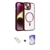 MARSİLYAN™- iPhone 14 Kılıf Yadigar Asil Koleksiyonu - Siyah Bilvis 5in1 3D Magic Cam Ekran Koruyucu + Diamond Kamera Lens - YL