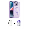 MARSİLYAN™- iPhone 14 Kılıf Yadigar Asil Koleksiyonu - Siyah Bilvis 5in1 3D Magic Cam Ekran Koruyucu + Shine Kamera Lens - SH