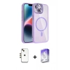 MARSİLYAN™- iPhone 14 Kılıf Yadigar Asil Koleksiyonu - Siyah Bilvis 5in1 3D Magic Cam Ekran Koruyucu + Shine Kamera Lens - GD