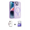 MARSİLYAN™- iPhone 14 Kılıf Yadigar Asil Koleksiyonu - Siyah Bilvis 5in1 5D Magic Hayalet Cam Ekran Koruyucu + Shine Kamera Lens - KI