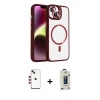 MARSİLYAN™- iPhone 14 Kılıf Yadigar Asil Koleksiyonu - Siyah Bilvis Hayalet Cam Ekran Koruyucu + Shine Kamera Lens - KI