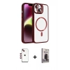 MARSİLYAN™- iPhone 14 Kılıf Yadigar Asil Koleksiyonu - Siyah Bilvis Hayalet Cam Ekran Koruyucu + Shine Kamera Lens - KI