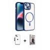 MARSİLYAN™- iPhone 14 Kılıf Yadigar Asil Koleksiyonu - Siyah Bilvis Hayalet Cam Ekran Koruyucu + Shine Kamera Lens - SH