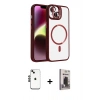 MARSİLYAN™- iPhone 14 Kılıf Yadigar Asil Koleksiyonu - Siyah Bilvis Hayalet Cam Ekran Koruyucu + Shine Kamera Lens - SH