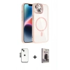 MARSİLYAN™- iPhone 14 Kılıf Yadigar Asil Koleksiyonu - Siyah Bilvis Hayalet Cam Ekran Koruyucu + Shine Kamera Lens - SH