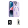MARSİLYAN™- iPhone 14 Kılıf Yadigar Asil Koleksiyonu - Siyah Bilvis Hayalet Cam Ekran Koruyucu + PVD Metal Kamera Lens - YL