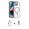 MARSİLYAN™- iPhone 14 Kılıf Yadigar Asil Koleksiyonu - Siyah Joko Magic 5D Cam + Shine Kamera Lens - KI