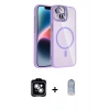 MARSİLYAN™- iPhone 14 Kılıf Yadigar Asil Koleksiyonu - Siyah Joko Magic 5D Cam + PVD Metal Kamera Lens - GS