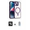 MARSİLYAN™- iPhone 14 Kılıf Yadigar Asil Koleksiyonu - Siyah Joko Magic 5D Cam + PVD Metal Kamera Lens - PE
