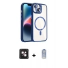 MARSİLYAN™- iPhone 14 Kılıf Yadigar Asil Koleksiyonu - Siyah Joko Magic 5D Cam + PVD Metal Kamera Lens - PE