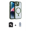 MARSİLYAN™- iPhone 14 Kılıf Yadigar Asil Koleksiyonu - Siyah Joko Magic 5D Cam + PVD Metal Kamera Lens - TU