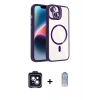 MARSİLYAN™- iPhone 14 Kılıf Yadigar Asil Koleksiyonu - Siyah Joko Magic 5D Cam + Siyah PVD Metal Kamera Lens