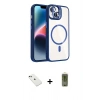 MARSİLYAN™- iPhone 14 Kılıf Yadigar Asil Koleksiyonu - Siyah Joko Magic 5D Hayalet Cam + Diamond Kamera Lens - YL
