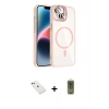 MARSİLYAN™- iPhone 14 Kılıf Yadigar Asil Koleksiyonu - Siyah Joko Magic 5D Hayalet Cam + Diamond Kamera Lens - YL
